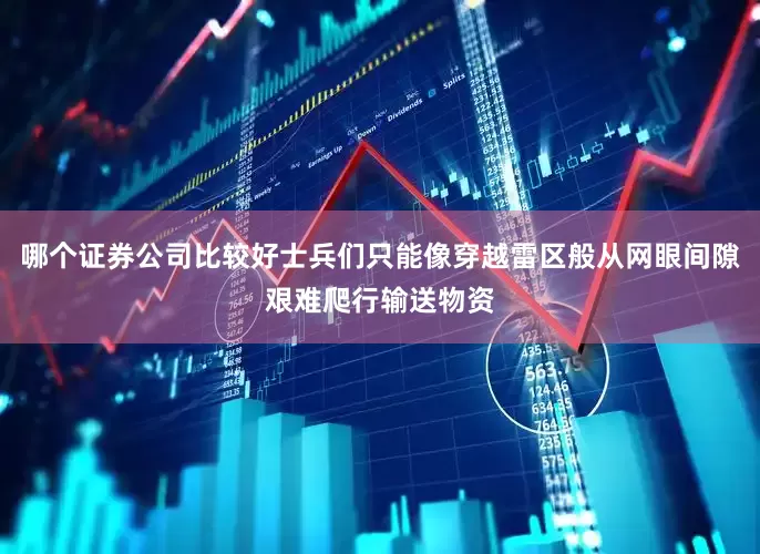 哪个证券公司比较好士兵们只能像穿越雷区般从网眼间隙艰难爬行输送物资
